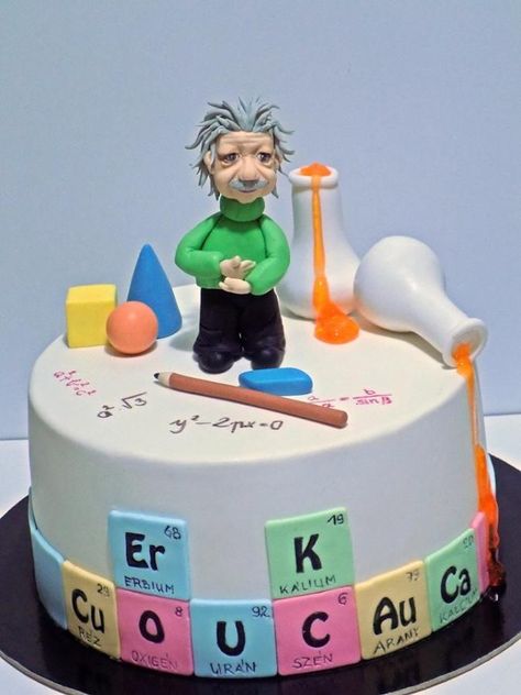 Math, physics, chemistry cake - Cake by Anfema Physics Cake Ideas, Periodic Table Cake, Physics Cake, Chemistry Cake, Teachers Day Cake, Science Cake, Science Birthday Party Ideas, Scientist Birthday Party, Alcohol Cake