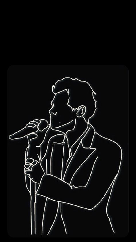 Harry Styles Sillouhette, Harry Styles Lineart, Harry Styles Silhouette, Harry Styles Photo Wall, Annie Poster, Harry Drawing, Embroidery Drawings, One Direction Art, Harry Styles Drawing