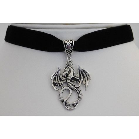 Black Velvet 13mm Dragon Choker Necklace Gothic ($9) ❤ liked on Polyvore featuring jewelry, necklaces, choker jewelry, goth necklace, gothic choker, velvet choker and goth jewelry Dragon Choker, Choker Velvet, Gothic Jewelry Rings, Goth Choker Necklaces, Enchanting Jewelry, Gothic Jewelry Diy, Gothic Choker, Jewelry Goth, Goth Choker