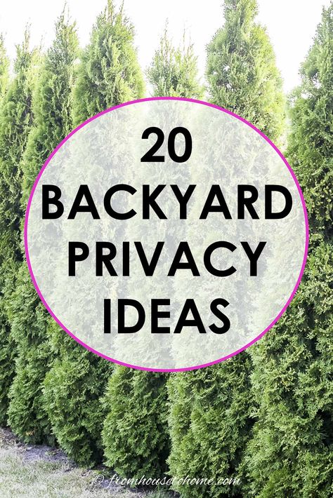 These backyard privacy ideas will help to keep the neighbors from seeing into your yard. All kinds of fences, plants and DIY projects you can make for your backyard garden landscaping. #fromhousetohome #gardenprivacy #gardendesign #gardenstructures  #gardening Outdoor Privacy Screen Ideas, Backyard Privacy Ideas, Privacy Screen Ideas, Stone Construction, Privacy Ideas, Yard Deck, Campania International, Buddha Garden, Backyard Shade