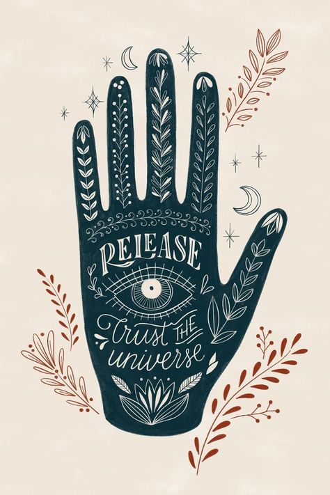 Commercial Illustration, Trust The Universe, Traditional Folk Art, Illustration Projects, Illustration Poster, Hamsa Hand, Illustrations Posters, The Universe, All Design