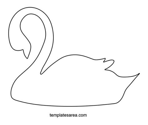 Printable Swan Template – Easy to Cut Out for Art and Craft Projects Swan Template, Fairy Birthday Themes, Swan Drawing, Printable Outline, Swan Baby Shower, Art And Craft Projects, Quiet Book Templates, Swan Decor, Felt Animal Patterns