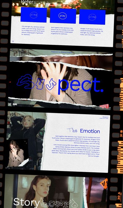 Showcase your cinematic vision with a captivating 16:9 layout design. Ignite audiences' imaginations through impactful cinema graphic design, meticulously crafted to elevate your Director Portfolio and Creative Director Portfolio. From big-screen blockbusters to nuanced teenage dramas, these visual stories bring your movie design expertise to life. Vision Statement Design, Movie Template Design, Creative Portfolio Design Layout, Drama Portfolio, Cinema Graphic Design, Art Director Portfolio, Creative Director Portfolio, Director Portfolio, Style Palette