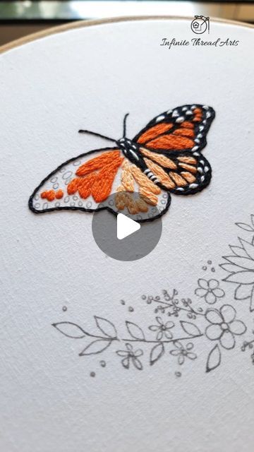 1,780 likes, 19 comments - infinite_thread_arts el April 24, 2024: "Super Natural Monarch Butterfly ✨️ Embroidery PDF Pattern. Available as a digital download in my Etsy shop! 😉 Link in bio🧡 Watch complete video tutorials on my YouTube channel 'Infinite Thread Arts'. #handmadeembroidery #handembroidery #handmade #embroiderydesign #embroiderypattern #embroidersofinstagram #embroideryhoopart #broderie #embroidery #embroideryart #mariposa #embroideryartist #embroideryflowers #embroideryhoop #e Butterfly Embroidery, Embroidery Videos, Thread Art, Super Natural, Embroidery Hoop Art, Monarch Butterfly, Embroidery Flowers, Embroidery Hoop, Embroidery Art