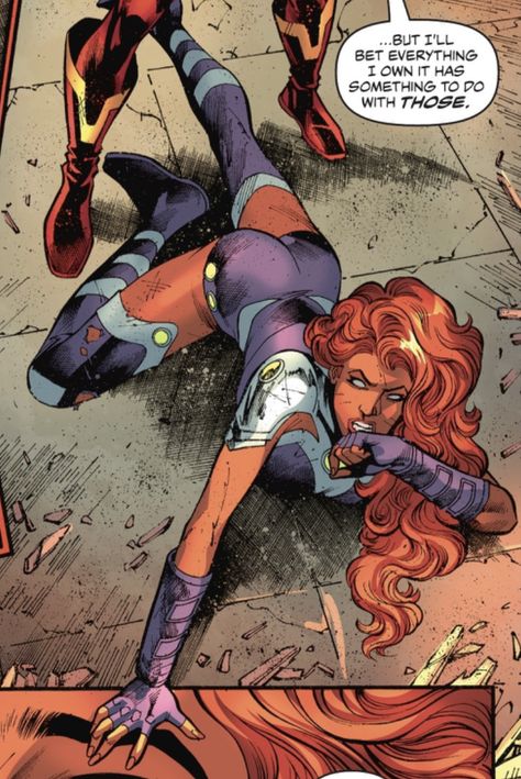 Starfire Injustice 2 Costume, Starfire Old Design, Blackfire Dc Comics, Koriand'r Aesthetic, Injustice Starfire, Starfire Genderbend, Starfire Comics Icons, 80s Starfire, Koriand'r Starfire