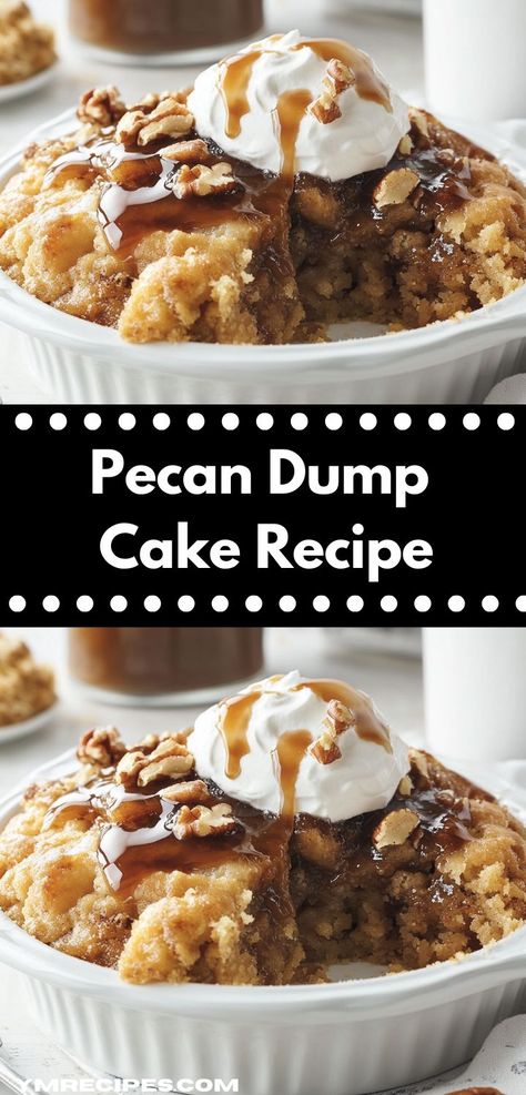 Searching for an easy dessert that satisfies every palate? This Pecan Dump Cake Recipe is packed with flavor and quick to prepare, making it a fantastic option for any occasion, from casual dinners to festive celebrations. Assorted Cheesecake, Pecan Dump Cake, Dessert Ideas Simple, Unique Recipes Desserts, Recipes Unique, Rich Cheesecake, Tasty Cookies, Dump Cake Recipe, Cookie Recipes Unique