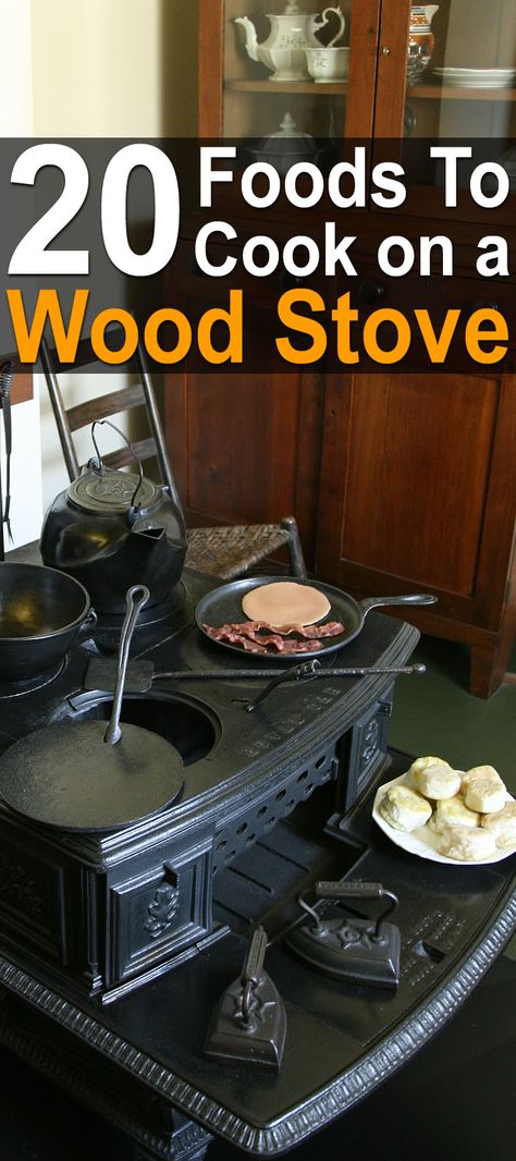 20 Foods to Cook on a Wood Stove. With a wood stove already running, you can save on stovetop electricity or propane Foods To Cook, Things To Cook, Diy Wood Stove, Wood Stove Cooking, Dutch Oven Cooking, Cooking Stove, Fire Cooking, Homestead Survival, Cast Iron Cooking