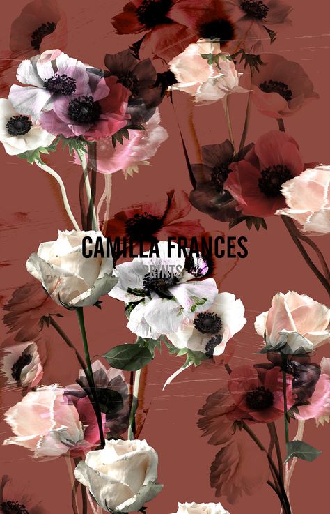 Camilla Frances Prints, Camilla Frances, Winter Bridesmaids, Water Printing, Print Design Pattern, Print Inspiration, Floral Prints Art, Art Style Inspiration, Color Textures