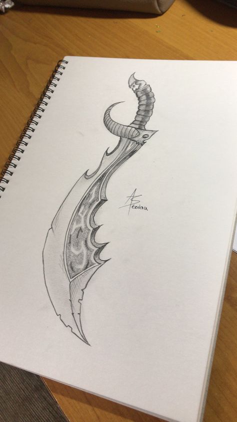 Crossed Swords Drawing, Csgo Drawing, Drawings Of Swords, Knife Draw Sketches, How To Draw A Knife, Viking Skull Art, Knife Drawings, Knife Sketch, Drawing Knife