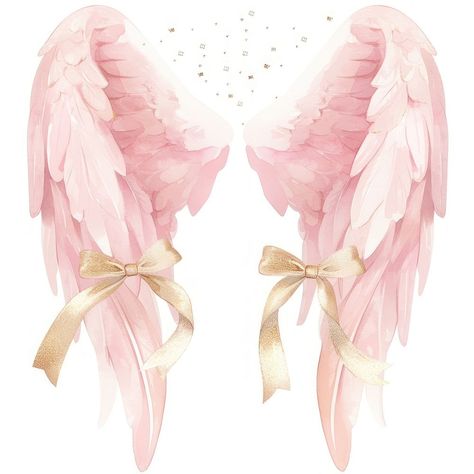 Coquette angel wings archangel. | free image by rawpixel.com / Ning Pink Glitter Aesthetic, Pink Angel Wings, Angel Wings Png, Angel Wings Painting, Precious Moments Coloring Pages, Glitter Aesthetic, Wings Png, Angel Wings Art, Pink Angel