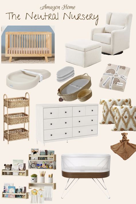 The perfect neutral nursery for the boho mom and baby. A Unisex nursery theme idea for expecting mothers. Creates a calm and relaxed environment with Montessori and bohemian visuals. Clean and neutral looking and all easily available on amazon to your doorstep. #amazon #amazonhome #neutralhomedecor #aesthetic #nurseryideas #bohohome Amazon Nursery Decor, Beige Mom Aesthetic Nursery, Gender Neutral Nursery Cribs & Toddler Beds, Neutral Nursery Cribs & Toddler Beds, Unisex Nursery Themes, Gender Nuetral Pallete Nursery Boho, Earthy Baby Nursery Blankets, Gender Neutral Nursery Inspiration, Nursery Set Up