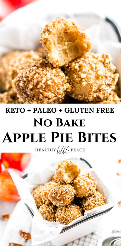 Paleo No Bake Apple Pie Bites - Healthy Little Peach Healthy Little Peach No Bake Apple Pie, Paleo Apple Pie, Healthy Little Peach, Peach Healthy, Paleo Apple, Apple Bite, Apple Pie Bites, Pie Bites, Baked Apple Pie