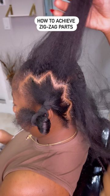 Zig Zag Part Tutorial Hair, How To Do A Zig Zag Part In Hair, How To Do Zig Zag Hair Part, Zig Zag Part Braids, Zig Zag Straight Back Braids, Zig Zag Braids For Black Women, Zig Zag Part Hair, Zig Zag Cornrows Braids, Zig Zag Braids