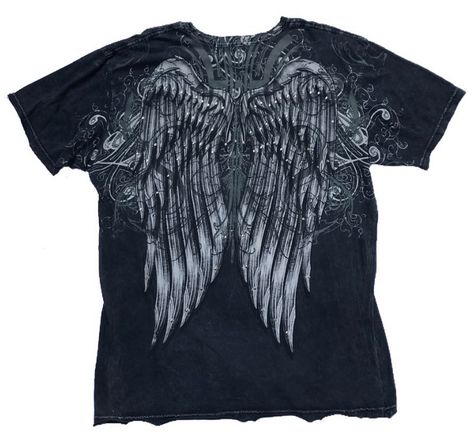 Affliction Clothing, Grunge Fits, Silly Clothes, Angel Shirt, Grunge Shirt, Baggy Clothes, Pinterest Outfits, Swaggy Outfits, Dream Clothes