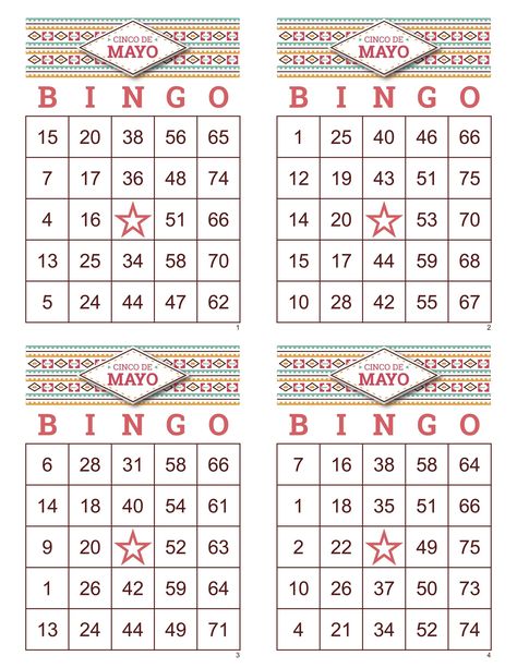 Cinco De Mayo Bingo Cards, 1000 cards, prints 4 per page, 75 call, Instant pdf download Bingo Cards Printable Free 1-75, Camping Bingo, Bingo Cage, Custom Bingo Cards, Bingo Card Generator, Bingo Books, Bingo Calls, Road Trip Bingo, Printable Bingo Cards