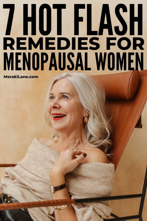 7 Natural Remedies for Hot Flashes | If you're in the throes of perimenopause - or have already transitioned to menopause - this post has tons of tips and hacks. You'll learn the signs and symptoms of hot flashes, what causes them, how to stop them, and common triggers to consider so you can learn how to control them. If you want to know how to get rid of hot flashes, click to learn what helps - from foods and drinks, to essential oils and supplements, and more! Remedies For Hot Flashes, Skincare Secrets, Home Remedy For Cough, Skin Natural Remedies, Cold Sores Remedies, Natural Sleep Remedies, Natural Cold Remedies, Cold Home Remedies, Natural Cough Remedies