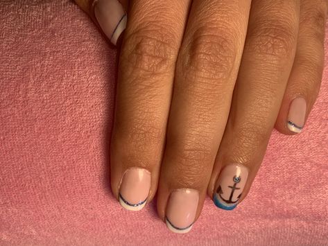 nautical nails, nail art, french manicure, blue, anchor Aztec Nails, Nautical Nails, Homemade Face Cream, Chevron Nails, Homemade Facials, Anti Aging Face Cream, Anti Aging Facial, Mascara Tips, Jamberry Nails