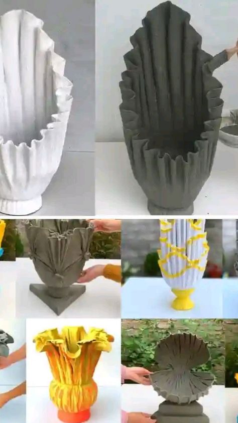 #CreativeIdeas#Cement#DIY# IdeaDesign# MostCreative #FlowerPots Cement Diy, Upcycle Decor, Pinterest Diy, Idea Design, Amazing Ideas, Cement, Budget Friendly, Eden, Flower Pots