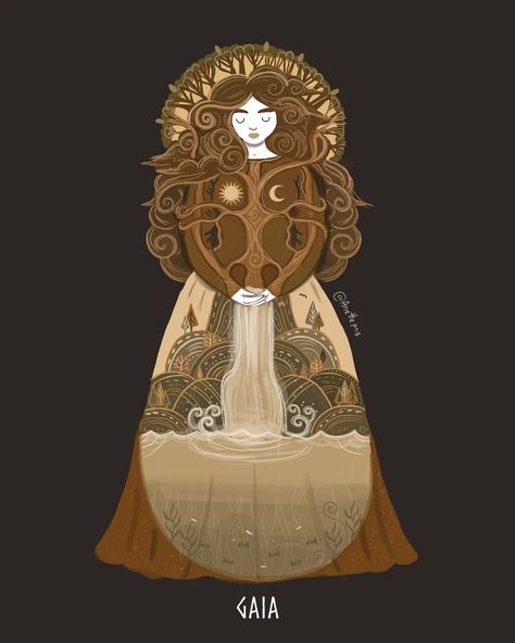 Gaia. Mother Earth. In the beginning, before anything existed, there was Chaos; the void. Gaia, the Earth, emerged from Chaos and formed… | Instagram Gaia Goddess Drawing, Gaia Greek Mythology, Gaia Costume, Gaia Altar, Primordial Mother, Altar Diy, Gaia Mother Earth, Greek Mythology Books, Mother Nature Goddess