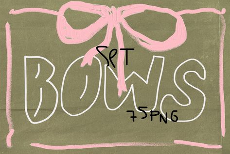 BOWS Girly Graphic Design, Gift Clipart, Decorate My Room, Object Illustration, Bows Ribbon, Vintage Png, Bow Knot, Working On Myself, Freelancing Jobs