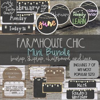 Chic Classroom Decor, Shabby Chic Classroom, Chalkboard Classroom, Farmhouse Classroom, Classroom Makeover, Schedule Cards, Elementary Classroom Decor, Charming Farmhouse, Ela Classroom