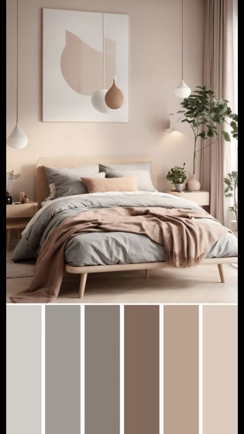 Bedroom Colour Schemes Warm, Guest Bedroom Colors, 2024 Color Palette, How To Start Painting, Taupe Bedroom, Future Bedroom Ideas, Small Bedroom Interior, Wall Color Combination, Parents Bedroom