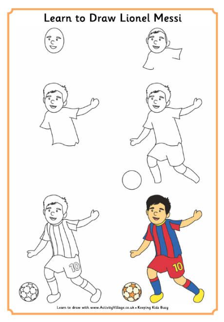 Learn to draw Messi Football Drawings, Pinterest Drawings, Drawing Football, Football Player Drawing, Soccer Drawing, Football Drawing, Saffron Flower, Player Football, Soccer Art