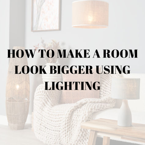 Read our blog on how to light your small space to make it feel larger. Tips for the whole of your interior. Make A Room Look Bigger, Small Room Look Bigger, Illusion Of Space, Room Look Bigger, Make A Room, Well Lights, Small Room, Making Room, Small Space