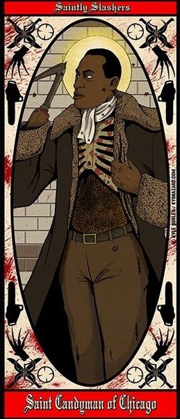 Saint Candyman of Chicago Candy Man Horror Art, Candyman Horror Art, Candyman 1992 Fanart, Candyman Horror Tattoo, Candyman Art, Candyman Fanart, Clive Barker, Candy Man, Spooky Stuff