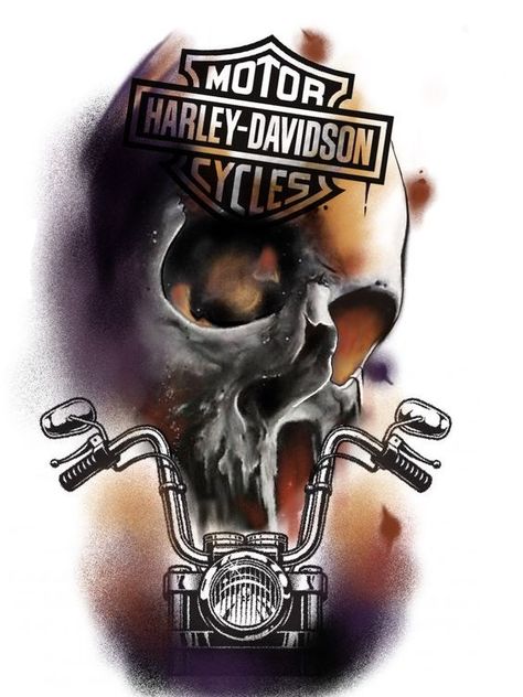 Harley Davidson Skull Tattoo, Harley Tattoo Design, Harley Davidson Tattoo Design, Harley Davidson Tattoo Ideas, Harley Davidson Tattoo, Skull Tattoo Designs, Harley Tattoos, Harley Davidson Skull, Harley Davidson Images