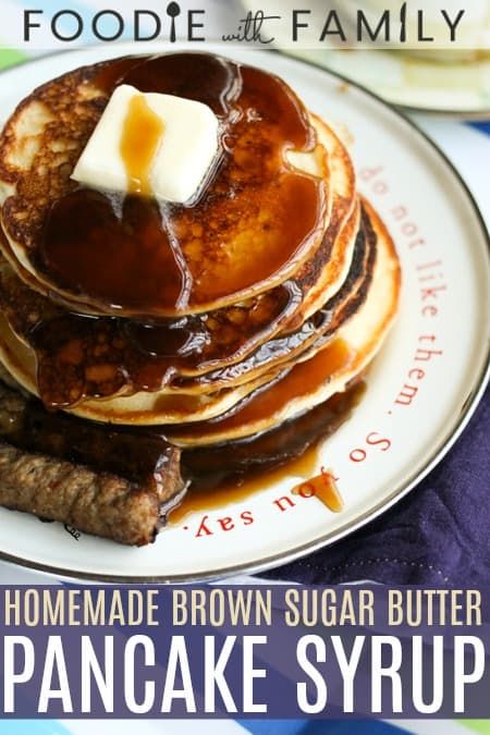 Brown Sugar Homemade, Brown Sugar Pancakes, Waffle Syrup, Homemade Pancake Syrup, Pancake Syrup Recipe, Butter Syrup, Pancake And Waffle, Butter Pancakes, Brown Sugar Butter