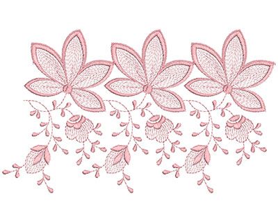 Lace Pattern Design, Embroider Flower, Fabric Dyeing Techniques, Floral Borders, Embroidery Border, Anchor Embroidery, Flora Flowers, Sewing Machine Embroidery, Kurti Embroidery Design