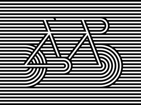 Artcrank 2015: Speed logo by Allan Peters Bicycle Art Print, Graphisches Design, Bike Poster, Speed Art, Bicycle Art, Black And White Lines, Ink Ideas, Illusion Art, Bike Art