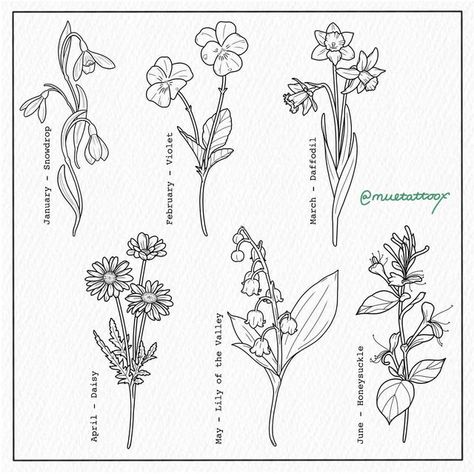 April And May Birth Flower Tattoo, May Birth Flower Tattoo, March Birth Flower Tattoo, March Flower, May Birth Flower, Kids Tattoo, March Birth Flowers, May Birth Flowers, Flash Sheets