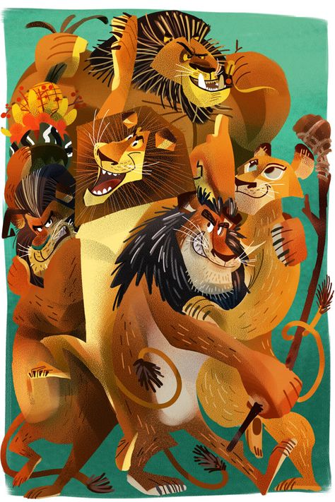 The Lions of Madagascar by galgard.deviantart.com on @DeviantArt Madagascar Concept Art, Madagascar Fanart, Madagascar Art, Madagascar 2005, Madagascar Movie, King Julien, Better Than The Movies, Dreamworks Art, Dreamworks Characters