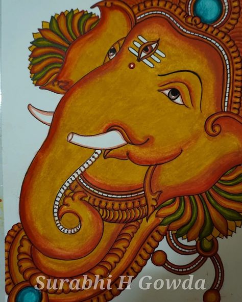 #kerala Mural Painting #kerala Mural #mural art #muralpainring Mural Painting Kerala, Circle Drawings, Easy Girl, Mural Paintings, Lotus Flower Art, Kerala Mural Painting, Rangoli Border, Beauty Culture, Lippan Art