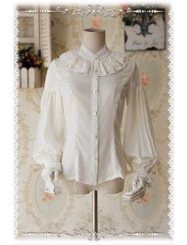 Cream White White Chiffon, Chiffon Long Sleeve, Swan Lake, Online Dress Shopping, Lolita Dress, Chiffon Blouse, Gothic Lolita, Lolita Fashion, White Blouse