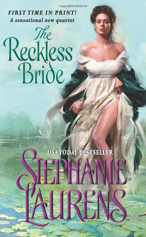 The Reckless Bride by Stephanie Laurens. 2010 Romantic Book Covers, Regency Books, Stephanie Laurens, Historical Romance Novels, Beau Film, Historical Romance Books, Romance Novel Covers, Romance Covers, Popular Authors