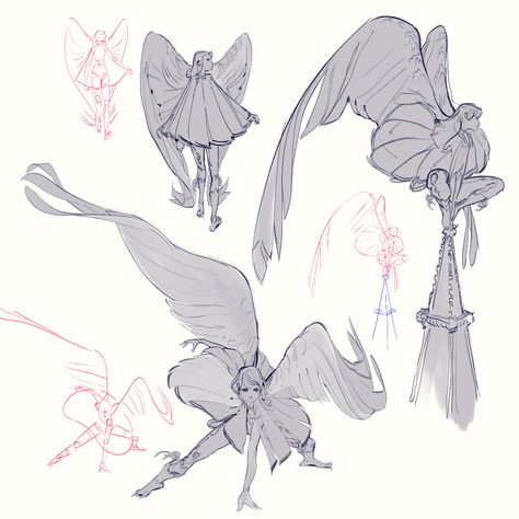 Wing Poses, Wings Drawing, Book To Read, Wings Art, 캐릭터 드로잉, Figure Drawing Reference, Art Characters, 영감을 주는 캐릭터, Art Poses