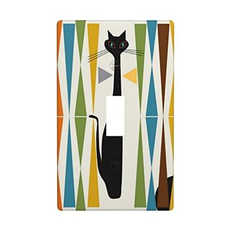 Amazon.com: JESTRONRY Mid Century Curtains,Mid Century Fifties Modern Retro Colors Pattern Blackout Rod Pocket Window Drapes for Living Room Bedroom Kitchen Bathroom Home Decor 42x45in : Home & Kitchen Mid Century Curtains, Modern Wall Decals, Minimalist Shapes, Shapes Art, Cat Light, Art Mid Century Modern, 70s Decor, Toggle Light Switch, Vintage Travel Trailers