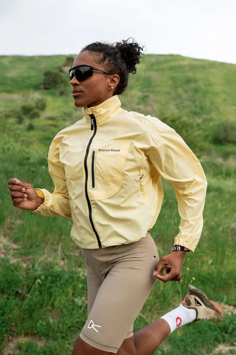 Kendra Jacket, Ghee — District Vision Cute Running Outfit, Sport Editorial, Sports Fashion Editorial, District Vision, Concept Clothing, Wind Jacket, Outdoor Jacket, Running Jacket, Running Clothes