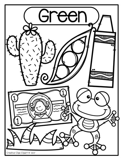 Prek Coloring Pages Free, Preschool Color Activities, Color Worksheets For Preschool, Pre K Worksheets, Creative Clips Clipart, Homeschool Preschool Activities, Preschool Coloring Pages, Daycare Activities, Preschool Curriculum