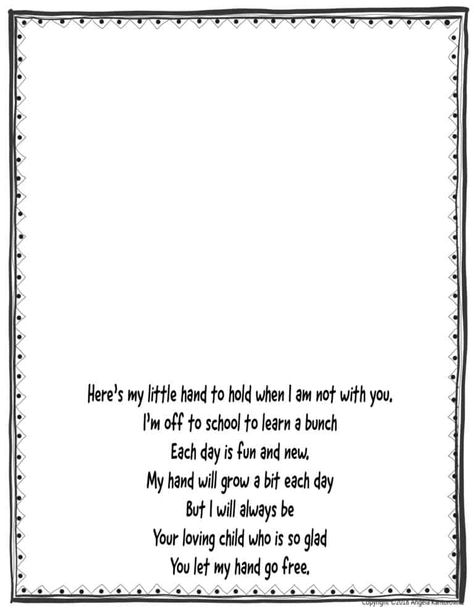 Fingerprint Poem, First Day Poem, First Day Of School Poem, Hand Poem, Starters Ideas, Hands Poem, Back To School Poem, Preschool Poems, Handprint Poem