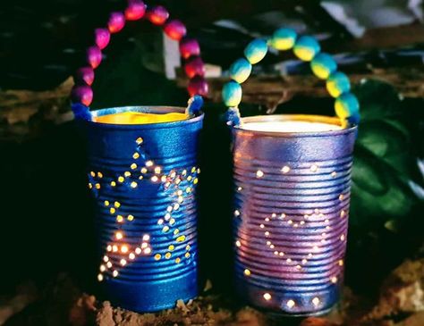 Upcycled Tin Can Lanterns for Matariki Matariki Decorations, Matariki Lanterns, Matariki Crafts, Night Lanterns, Matariki Art, Maori Tribe, Maori Language, Can Lanterns, Tin Can Lanterns