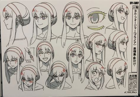 Gallery of new files | Spy x Family Wiki | Fandom Anime Character Sheet, Expression Sheet, Character Model Sheet, Yor Forger, Spy X Family, Animated Drawings, Face Expressions, Character Sheet, Drawing Practice