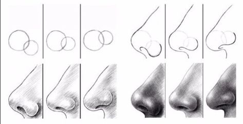 10 Amazing Nose Drawing Tutorials & Ideas | Brighter Craft 심플한 그림, Nose Drawing, Realistic Drawings, Drawing Tips, Drawing Techniques, Drawing People, Face Drawing, Art Techniques, Portrait Drawing