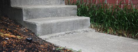 3 Options to Repair Your Sunken Concrete - Nashville Foundation Repair Specialists | Waterproofing Contractors Concrete Front Steps, Cement Steps, Concrete Pathway, Broken Concrete, Cement Patio, Foundation Repair, Concrete Steps, Front Steps, Old Radios