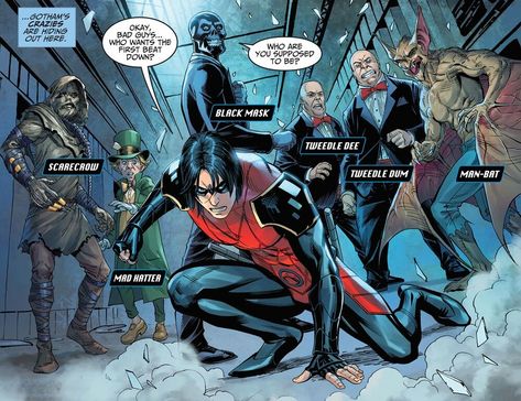 Damian Wayne Injustice, Injustice Comic, Young Justice Robin, Injustice Gods Among Us, Tweedle Dum, Batman Suit, Gotham Villains, Tweedle Dee, Batman Comic Art