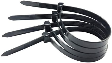 Amazon.com: Zip ties 12 inch Black small Nylon Cable ties 100 per pack for Indoor and Outdoor Uses 3 latches for stronger locks With 60 Pounds Tensile Strength: Home Improvement Home Electrical Wiring, Dorm Life, Cable Tie, Cable Ties, Zip Ties, Electrical Wiring, Travel Hacks, College Dorm, Christmas List