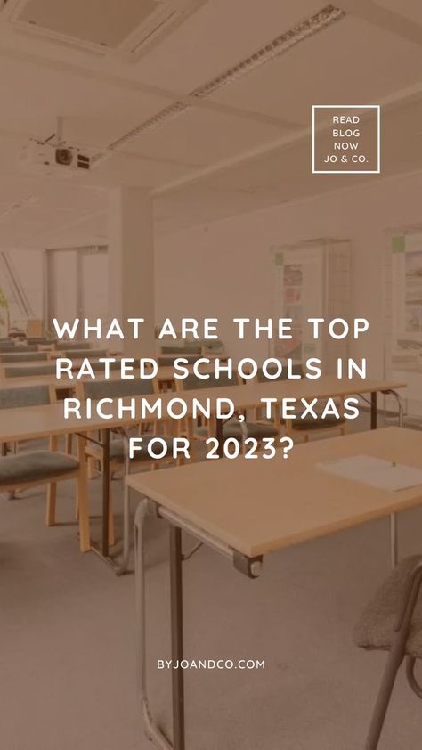 Hi friend. Today we wanted to share with you the top-rated schools in Richmond, Texas. We are categorizing the A-rated schools first, followed by the B-rated schools. If you would like to receive homes for sale from any of the schools on the list, please reach out to us. (Jordan here, owner and creator of Jo & Co., and my personal email is jordan@byjoandco.com. I cannot wait to hear from you!) At Jo & Co., we love helping you find the perfect house in the perfect neighborhood. Richmond Texas, Hi Friend, Perfect House, Top Rated, The List, Homes For Sale, The Top, Blog Posts, The Neighbourhood